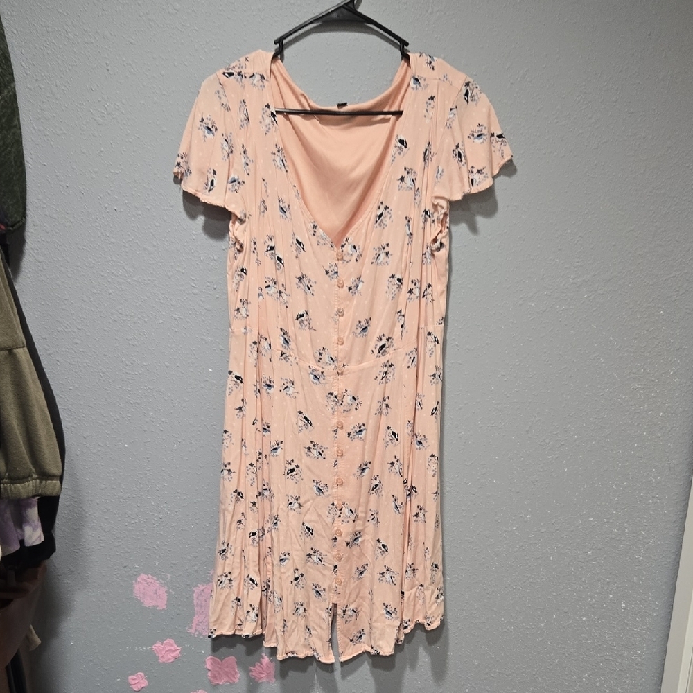 Torrid Blush Floral Midi Dress